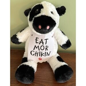 Chick-Fil-A LARGE Plush Cow "Eat Mor Chikin" Official Chick Fil A 20" EUC